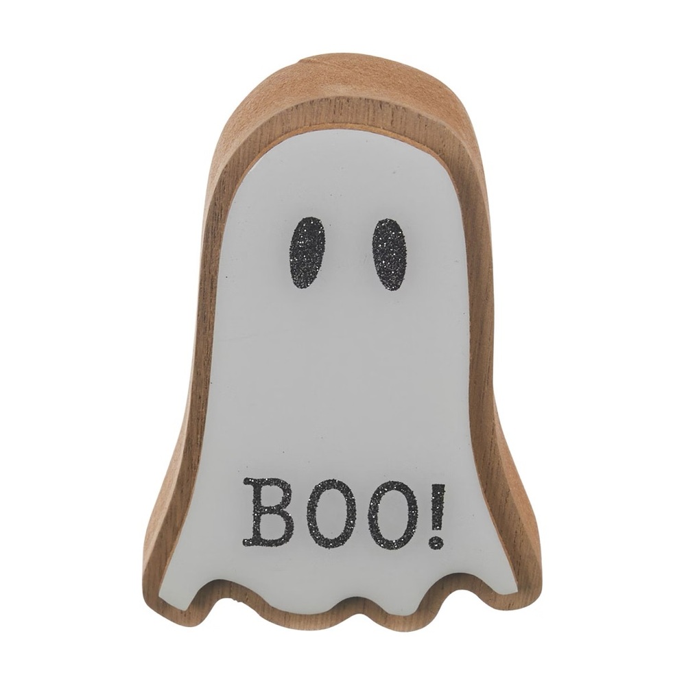 Wood Glitter Ghost